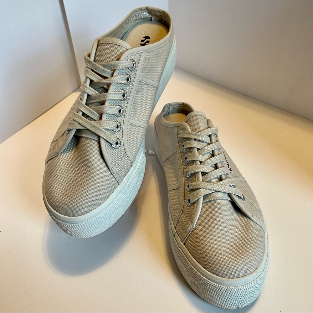Casual Beige Canvas Sneakers
